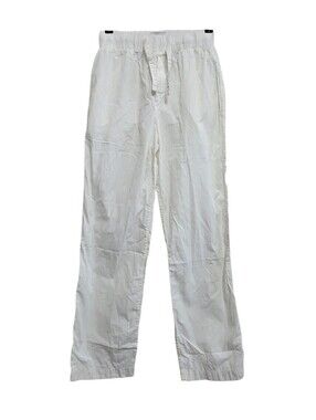 Tekla Poplin Pajama Pants in Pale Yellow Stripe Size XS